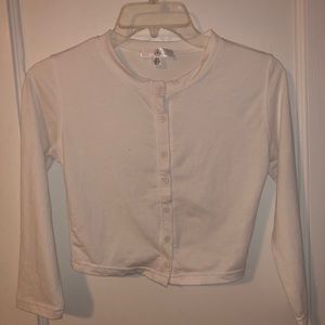 Missguided cropped white cardigan